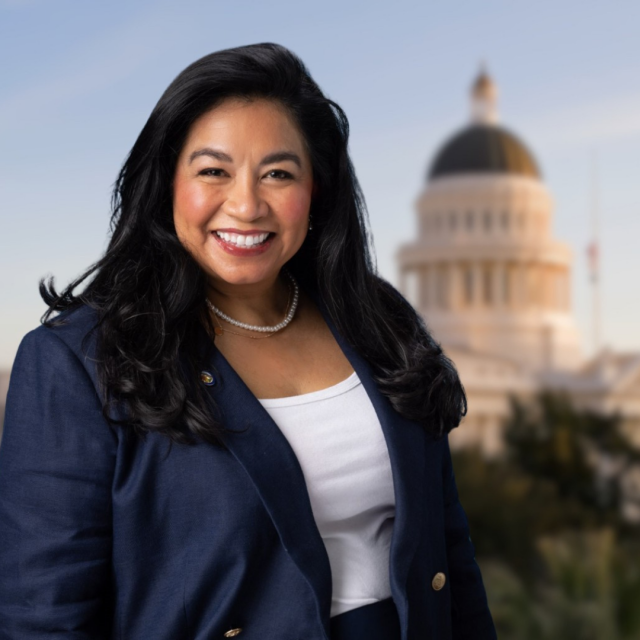 Ms. Adele Lopez Tagaloa with Sacramento in the background
